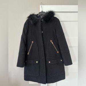 J Crew Italian stadium-cloth wool coat